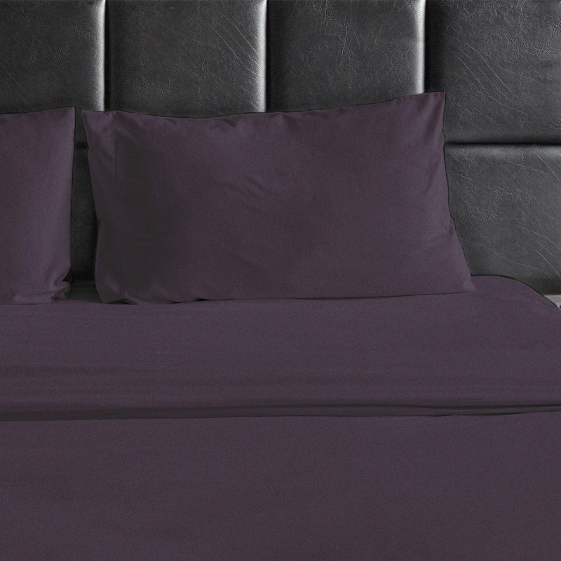Ensemble de draps en micro-fibre, Mauve, Ensemble de draps pour grand lit + un drap-housse 