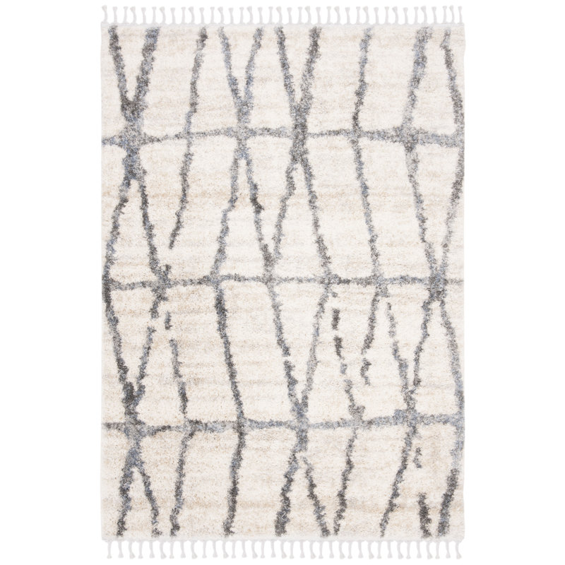 Barker Geometric Hand Woven Area Rug, Rectangle 160 x 229 cm