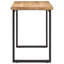 Declue Rectangular Solid Wood Iron Outdoor Dining Table - 110 cm W 55 cm D