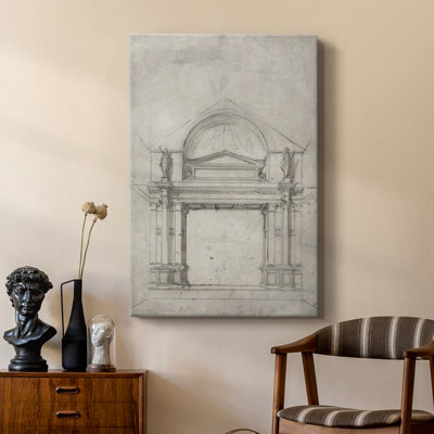 Vintage Sketch XLI -Custom Wrapped Gallery Cavas