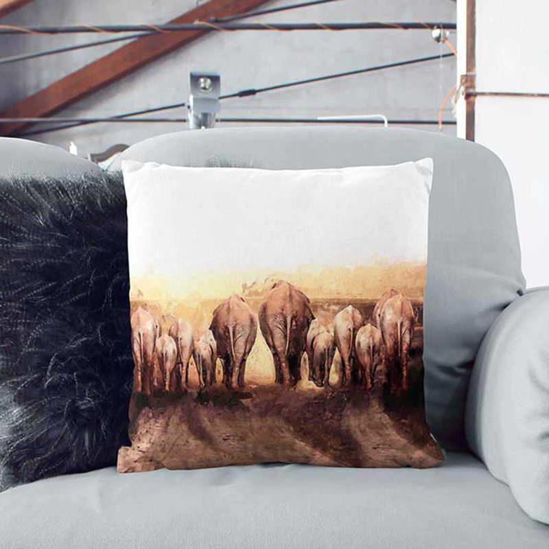 Square Throw Cushion, Black, 55cm H x 55cm W x 20cm D