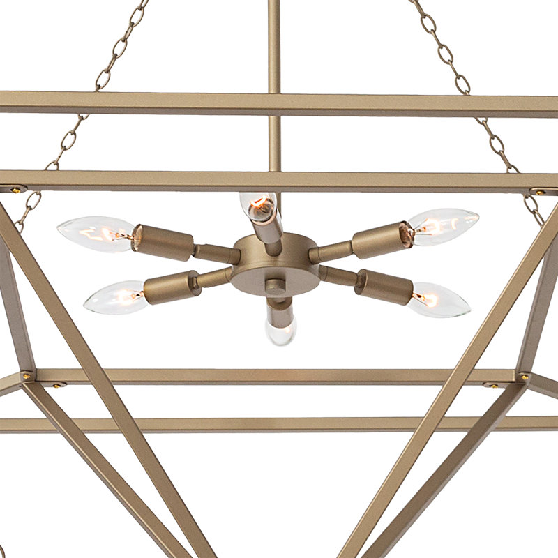 Lustre géométrique unique à 6 lumières Junainah