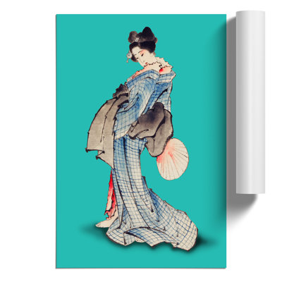 Geisha by Hokusai - Frameless Print