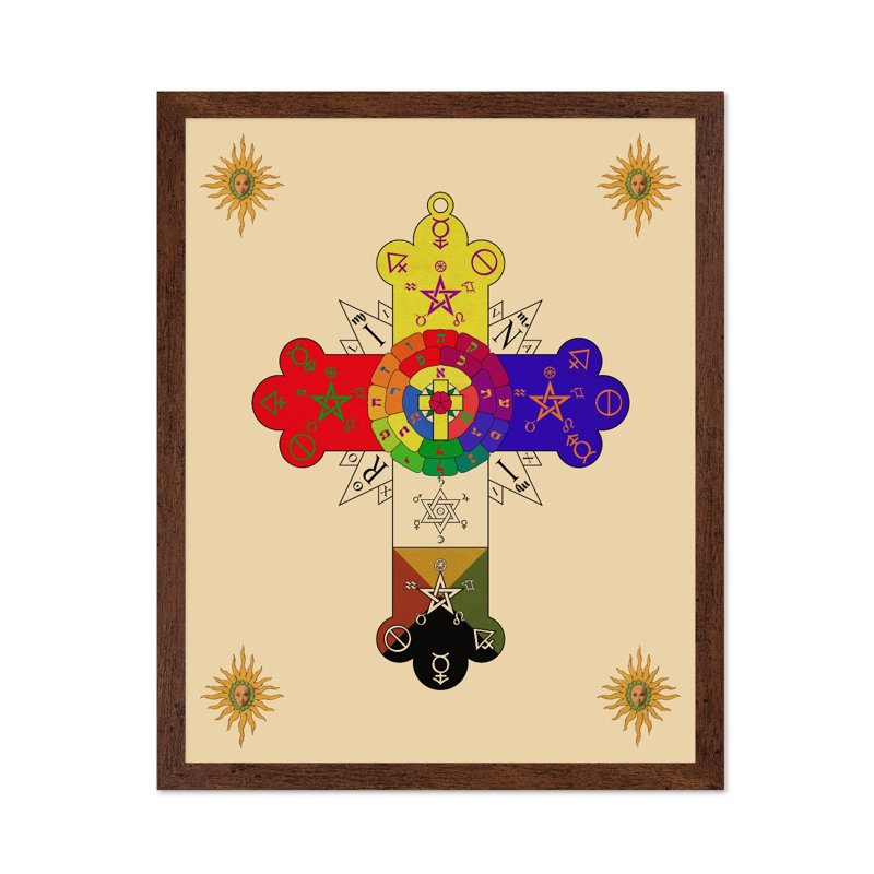 The Rose Cross Lamen, Affiche, Encadrement brun, H 11 po x l 14 po