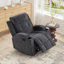 Fauteuil inclinable manuel de 31,5 po de largeur avec deux porte-gobelets et revêtement en microfibre douce-1097443366