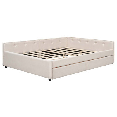 Casara Upholstered Platform Bed with USB and 2 Drawers by Red Barrel Studio