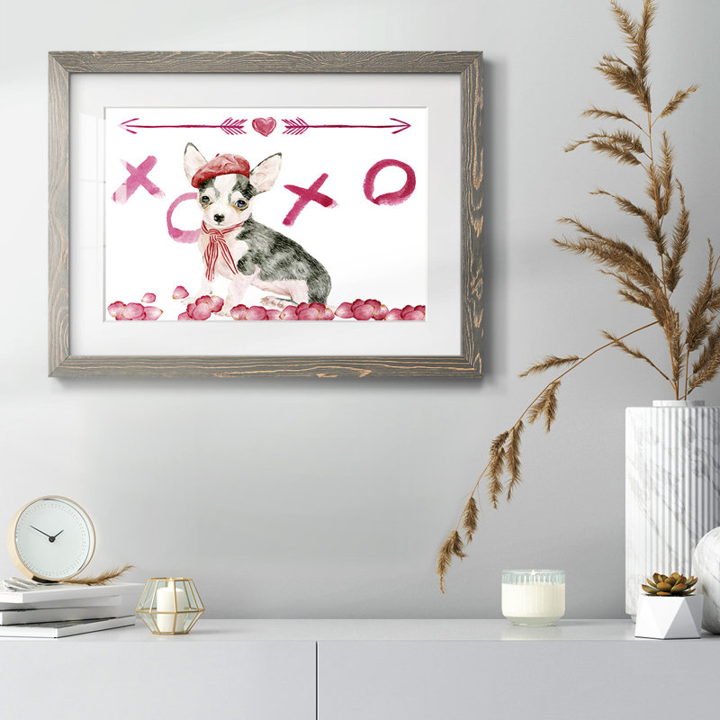 Chiot Valentine Collection A, Gris, H 18 po x l 26 po x P 1,5 po