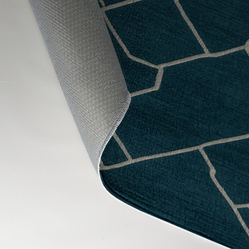 Tapis bleu intérieur et extérieur Trellis, Rectangle 9 pi x 12 pi