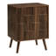 Table d'appoint, bout, table d'appoint, petit, rangement, lampe, stratifié noyer, moderne