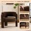 Chaise d'appoint moderne 33 po avec dossier incurvé et base à trois pieds-1476680055