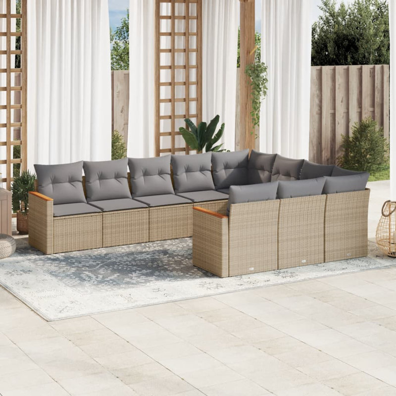  Garden Sofa Set Beige