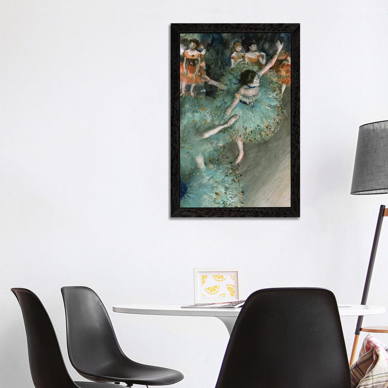 Swaying Dancer (Dancer In Green), 1877-79 by Edgar Degas - Print on Canvas, 101.6 cm H x 66.04 cm W, Black Framed