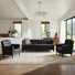 Annja 3 Piece Transitional Genuine Leather Living Room Sets with Sofa and Accent Chair