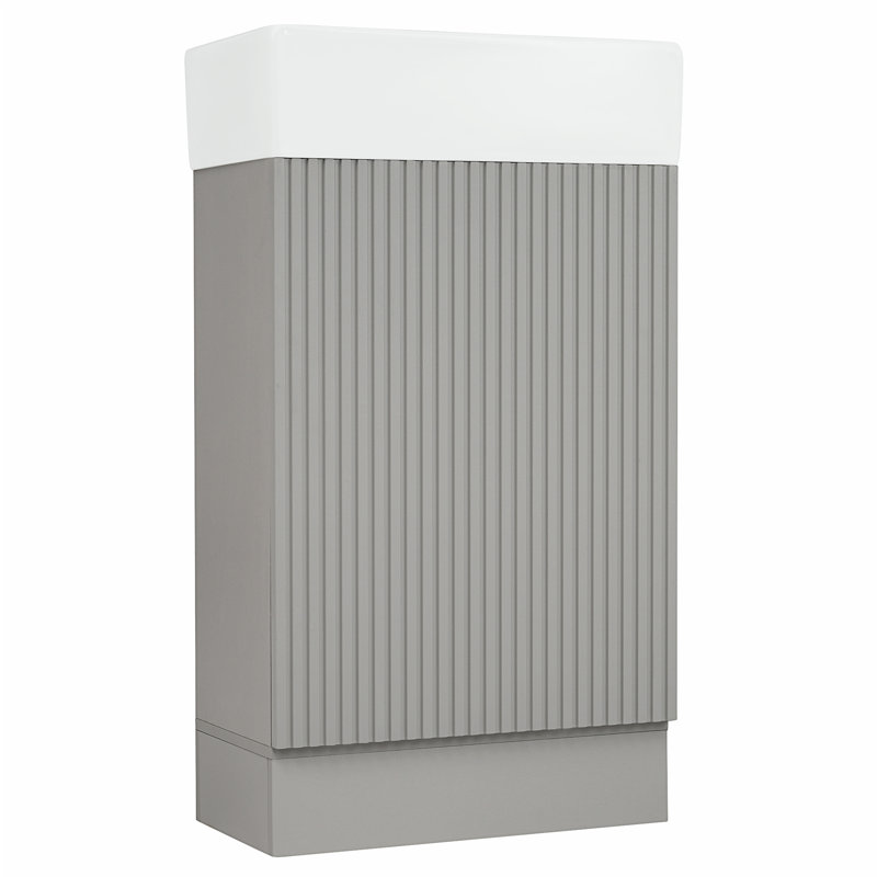 Meuble-lavabo 18,6 po avec lavabo, Gris