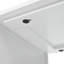 Îlot de cuisine K&K avec table allongée, îlot de cuisine sur roulettes avec lumières DEL, prises de courant et 2 portes en verre cannelé, îlot de cuisine avec compartiment de rangement et 3 tablettes ouvertes latérales, blanc-125149228