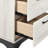 Modern Two-Tone 2 Bedside Cabinet In White Oak And Gray, Smooth Drawer Glide Operation, Black Tone Pulls, Already Assembled Construction Gray Bedroom Nightstand, Contemporary Design, Bearing Slides,