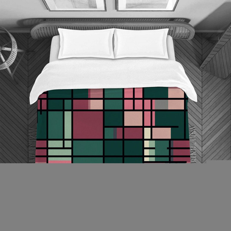 Geometric Shapes Duvet Cover, Twin Duvet Cover