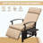 Adjustable Patio Recliner Chair Metal Outdoor Lounge Chair With Flip Table Push Back, Adjustable Angle, Removable Cushions, Support 350Lbs-1510045142