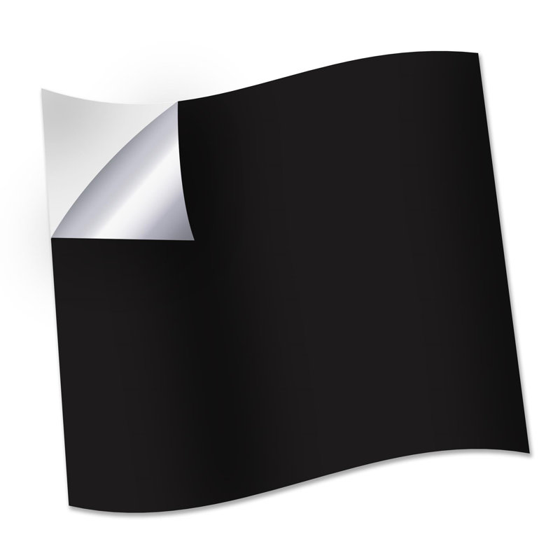Metallic Self Adhesive Tile Stickers 15cm W x 15cm L PVC, Black
