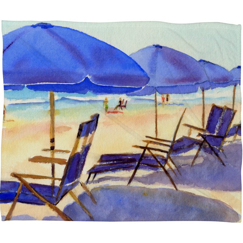Beach Chairs Coastal Duvet Cover