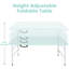 Table pliante portative bleue 4 pi 4 po poids pliable intérieur et extérieur 135 kg-2068607536