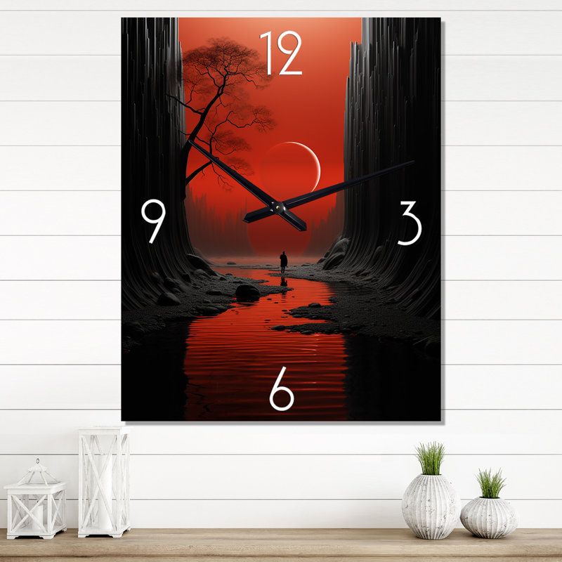 Horloge murale Ricarda - Tempêtes surdimensionnée, Grand