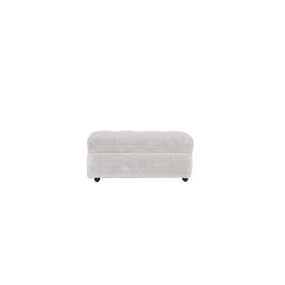 41" Upholstered Rolling Rectangle Storage Ottoman