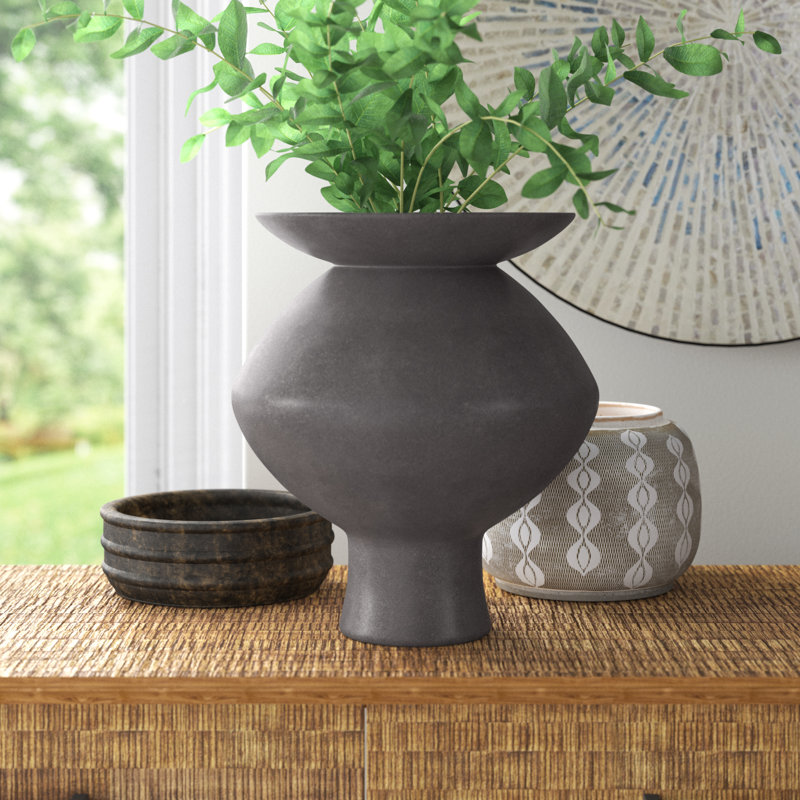 Palermo Ceramic / Porcelain Table Vase, 13.5" H x 12" W x 12" D