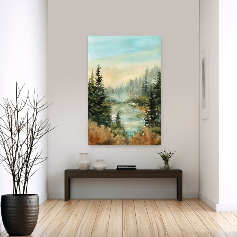 «Favorite Spot Dreamy Peaceful Romantic Forest Landscape», art mural, H 60 po x l 40 po
