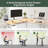 Marquila Adjustable L-Shaped Metal Base Standing Desk-465872046
