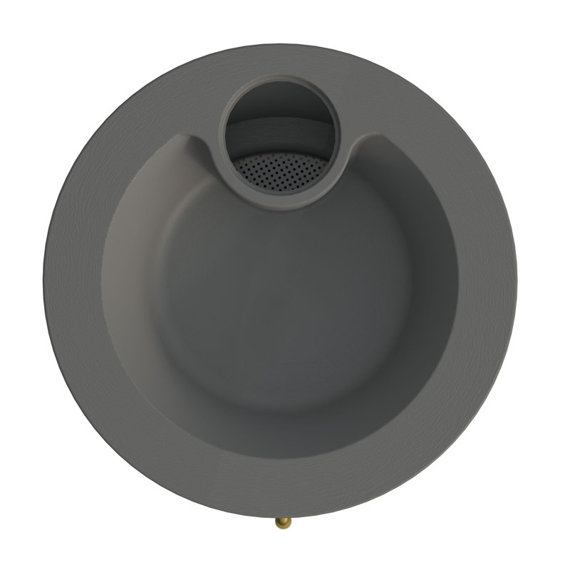 65 Gallon Plastic Rain Barrel with Planter Top, Slate Gray