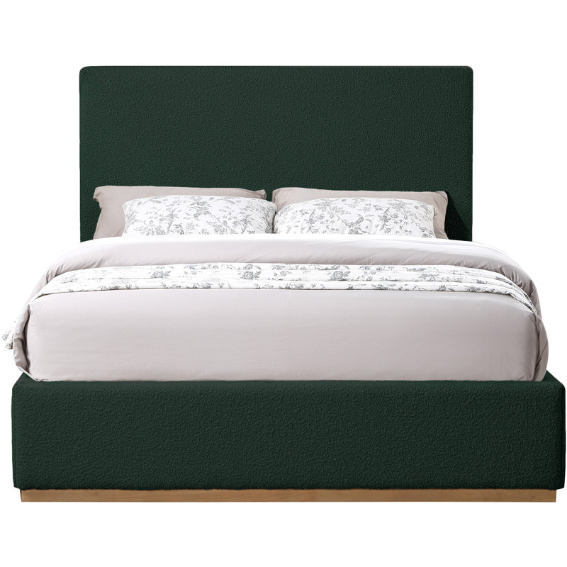 Monaco Piero Boucle Fabric Bed, Green Boucle Fabric, Full