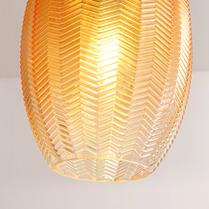3 - Light Glass Kitchen Island Pendant Light