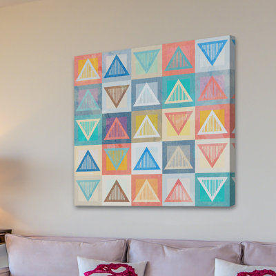 Pastel triangles - impression sur toile tendue