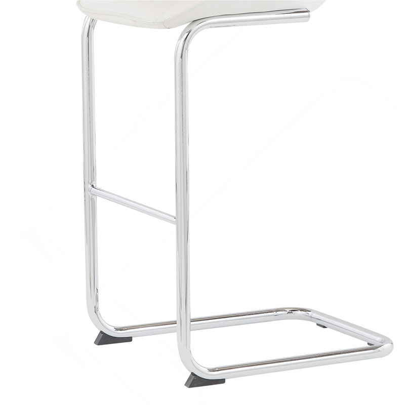 Ensemble de 4 tabourets de bar blancs Charlotte, Blanc