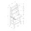 Bureau de 61 po pour bureau à domicile, stratifié brun, moderne et équipé de rangement pour ordinateur, bureau