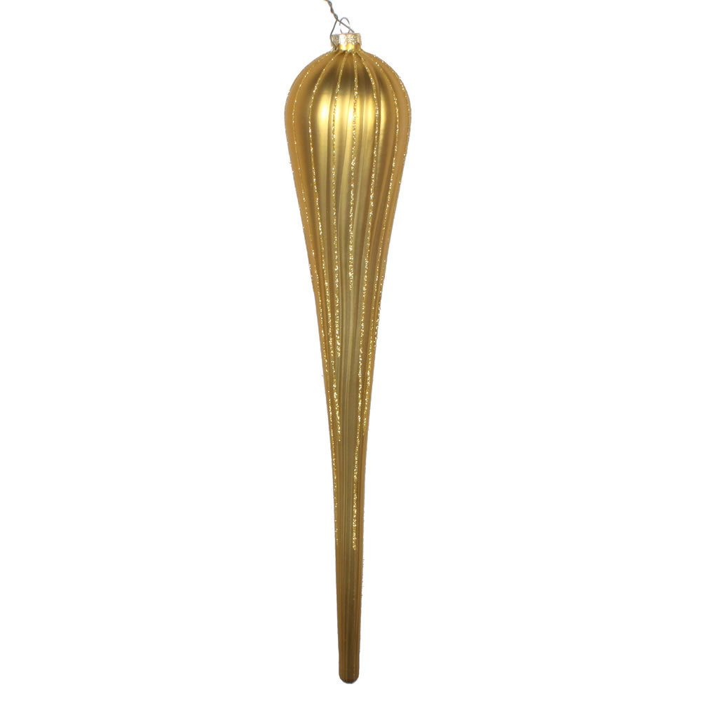 Glitter Drop Christmas Ornament, Burgundy