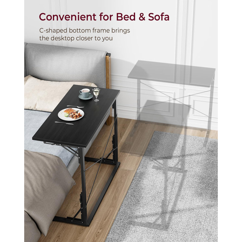 31.5" Folding Desk, Foldable TV Tray Table For Eating On Couch, Extra Large TV Dinner Trays, Portable Fold Computer Writing Desk Table For Home Office