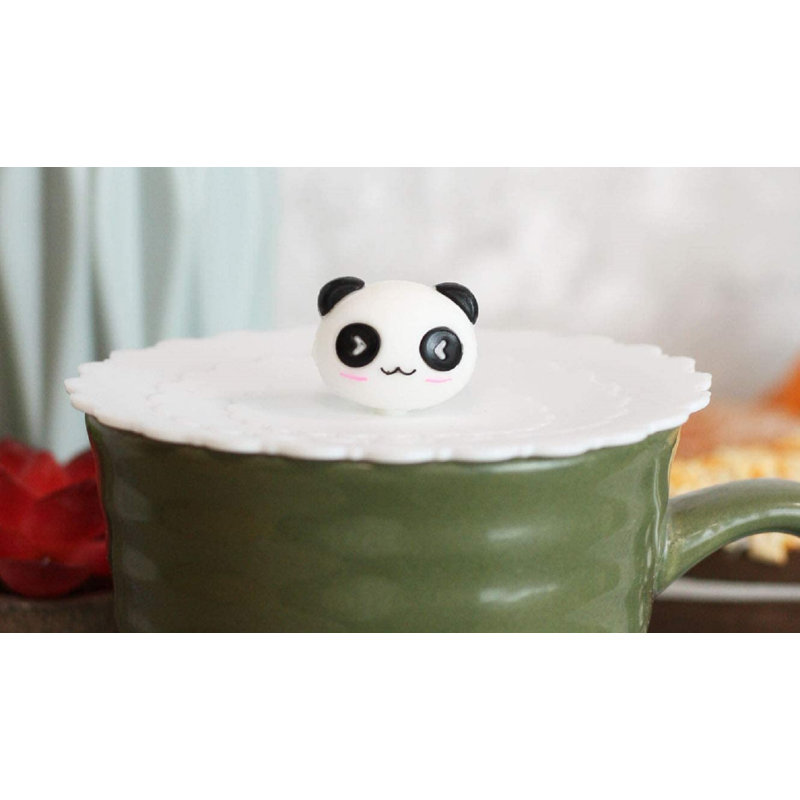 Paquet de 4 couvercles de gobelet en silicone coloré pour animaux, Blanc