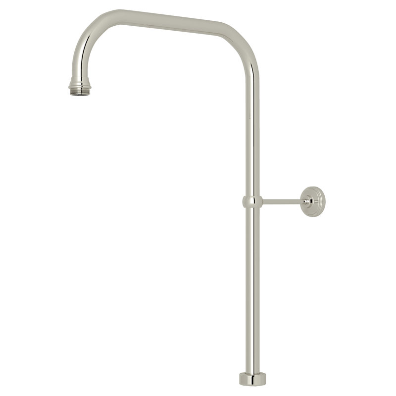 40" x 15" Rigid Riser Shower Outlet, Polished Nickel