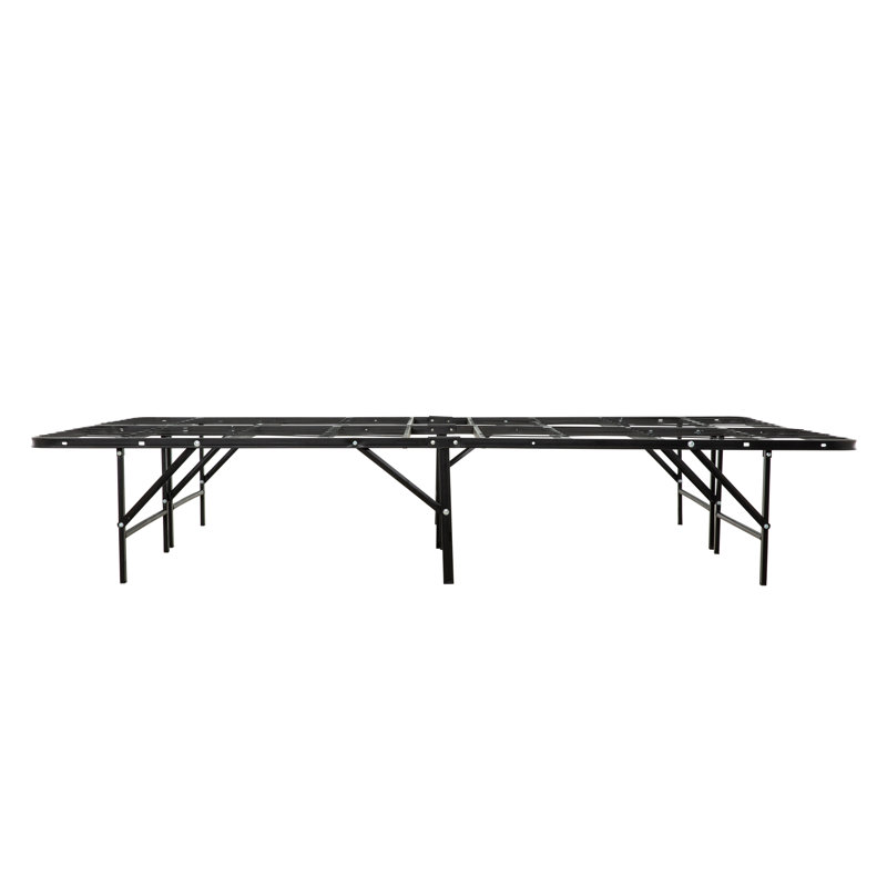 Full Size Metal Platform Bed Frame with 14 Inch Under Bed Storage - Sturdy Mattress Foundation, No Box Spring Needed, Industrial Style Black Bed Base