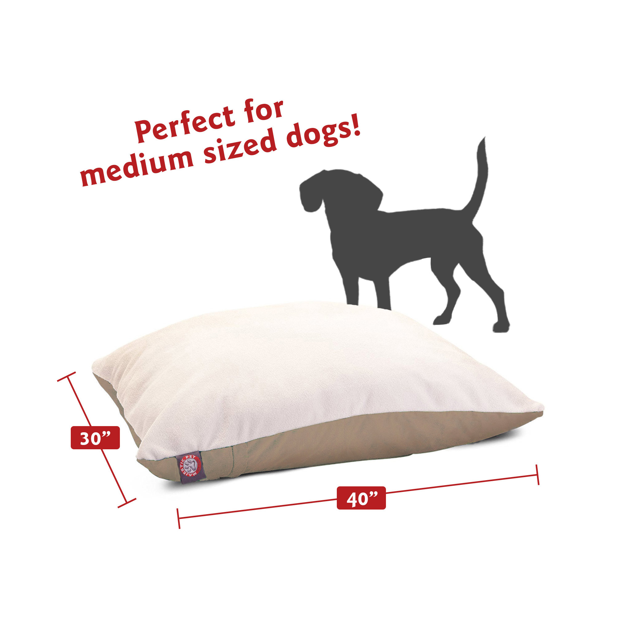 Rory Classic Pet Bed, Medium, Khaki