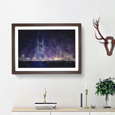 Trade Centre in Manama Bahrain - Picture Frame Graphic Art Print