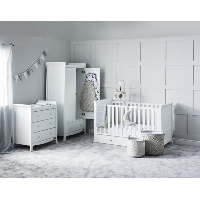Snowdon 4 in 1 3 Piece Furniture Set and Premium Sprung Mattress - White
