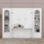 Grand lit escamotable grand format avec armoires de rangement, tiroirs, éclairage DEL et tablettes-408957853