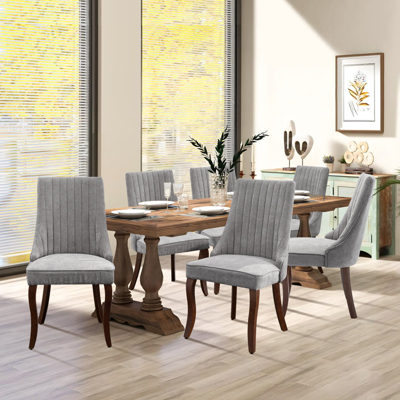 19.5'' H Upholstered Side Chair, Gray