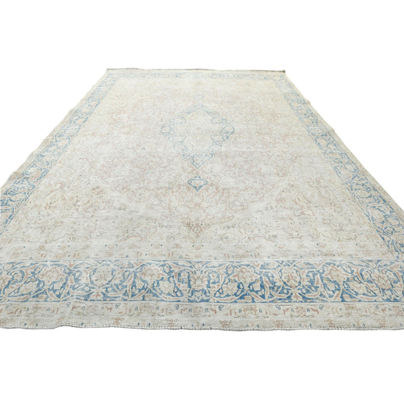 Tapis oriental beige unique 10X13 One-of-a-Kind
