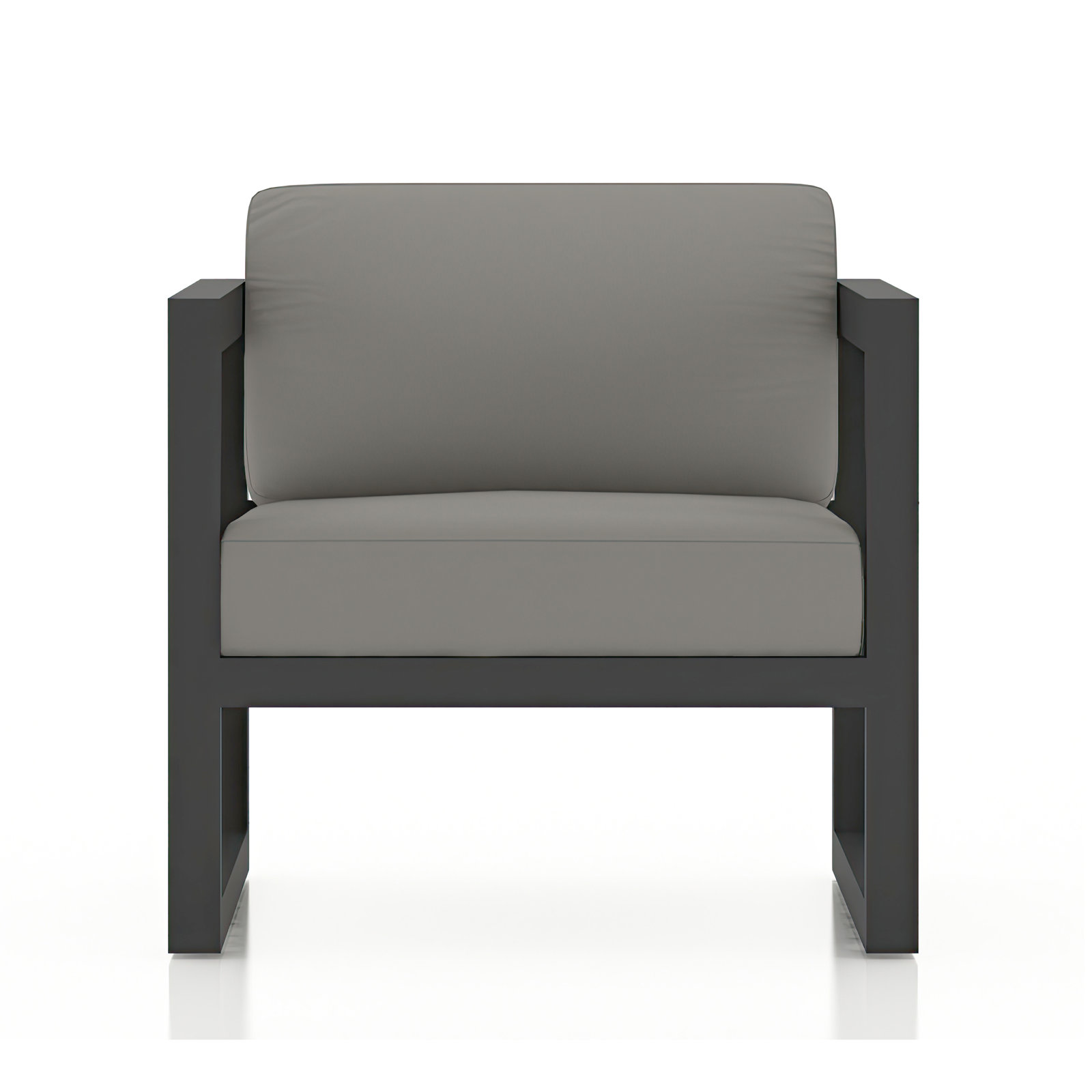 Smith Sunbrella® Patio Lounge Chair, Canvas Charcoal, Slate