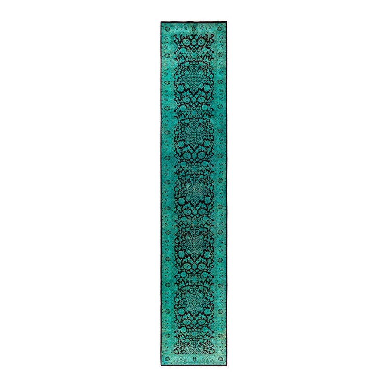 Overyed One-of-a-Kind Runner 2'6" X 13'9" Hand Knotted Area Rug