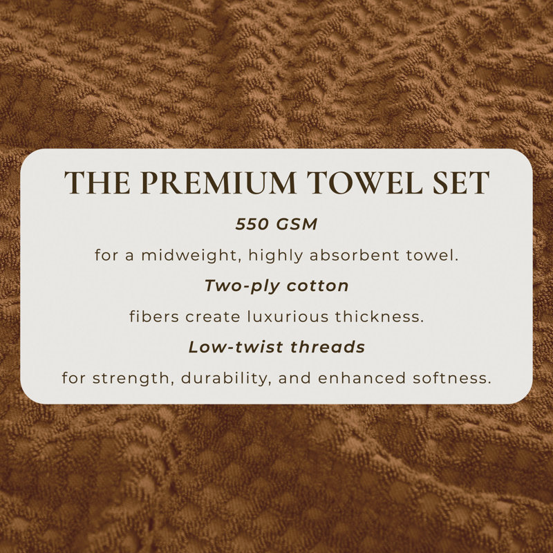 Copper Heavyweight Cotton Terry 6-Piece Towel Set